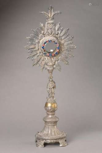 Large Monstrance, Spain, around 1780, silver acid