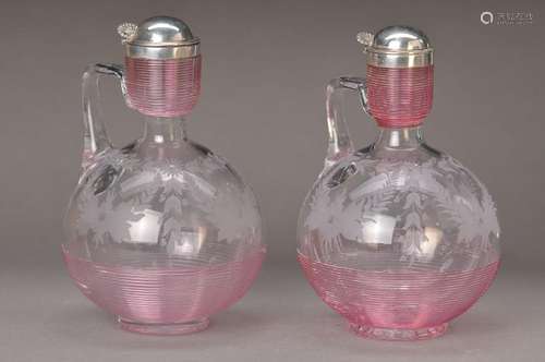 couple of Liqueur carafes, England, around 1900