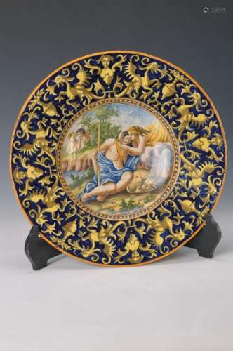 pompous plate, Italy, around 1870, after