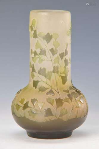 vase, Emile Gallé, around 1904-06, colorless glass,