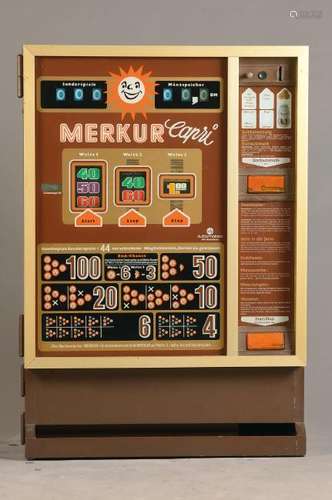 gaming machine, Mercur Capri, 1978, operation with Mark