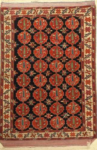 Gouchan fine Rug, Persia, approx. 50 years, wool on