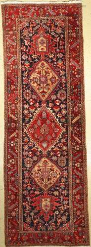 Heriz old Runner, Persia, approx. 50 years, wool on