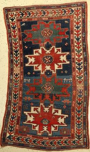 Lesghi Kasak antique Rug, Caucasus, around 1900, wool