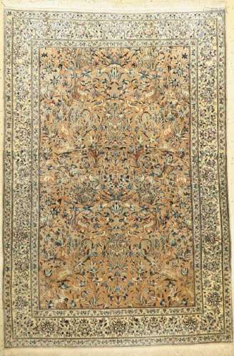 Nain old Rug, Persia, about 50 years, wool with silk