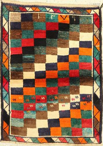 Gaschgai Gabbeh old Rug, Persia, dated 1379 years, wool