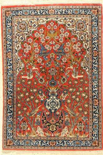 Esfahan fine Rug, Persia, approx. 30 years, wool with