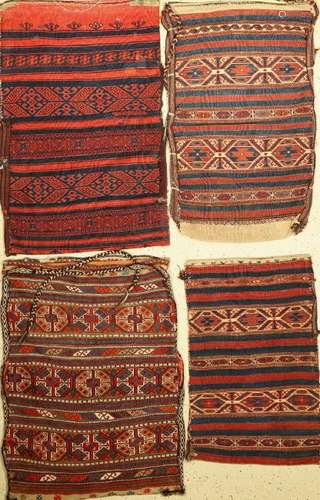 (4 lots) 4x Bergama bags, Turkey, circa 1920- 1940,