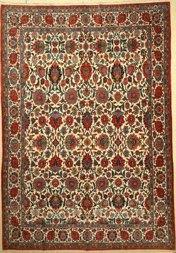 Ghom fine old Carpet, Persia, approx. 60 years, cork