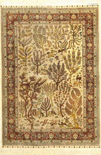 Hereke fine silk Rug, China, approx. 20 years,pure