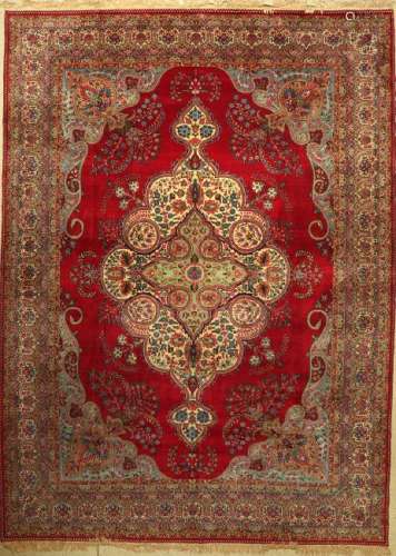 Yazd fine Carpet, Persia, around 1940, wool oncotton