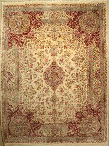 Kerman Lawer old Carpet, Persia, approx. 60 years, wool