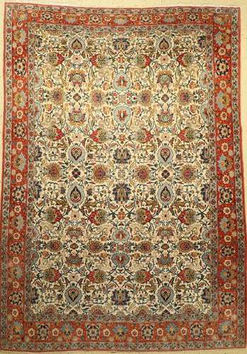 Qum old Carpet, Persia, approx. 50 years, woolon cotton