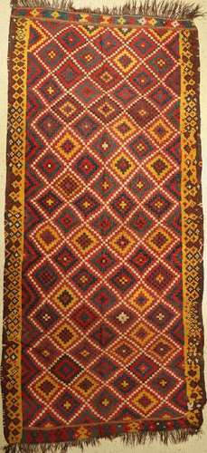 Uzbek kilim old, Uzbekistan, around 1920, woolon wool