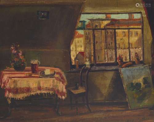 Max Zettler, 1886-1926 Munich, in the studio, interior