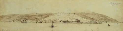Ferdinand Duboc, 1813-1869 Melun, Panorama view of