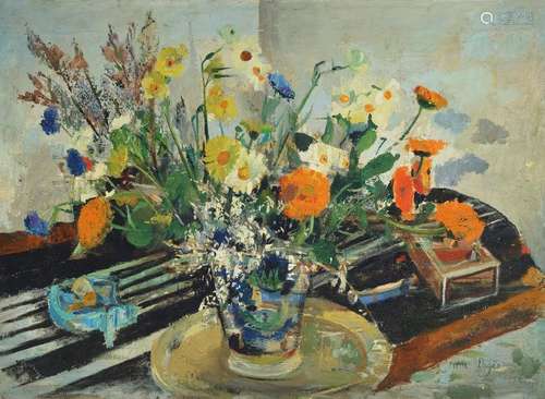 Irène Pagés, born 1934 France, still life withsummer