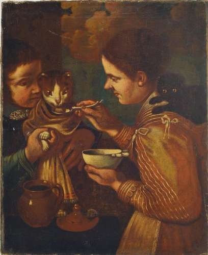 early Baroque painting, Netherlands, around 1670, two