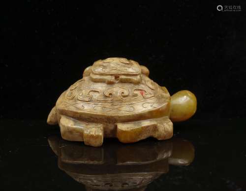 CHINESE JADE CARVED TURTLE