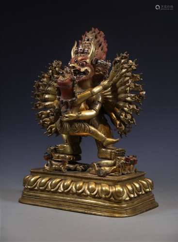 Gilt Bronze Figure of Tara with Mark