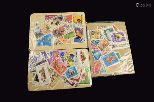 Three Sets of Assorted Stamps from Multiple Countries