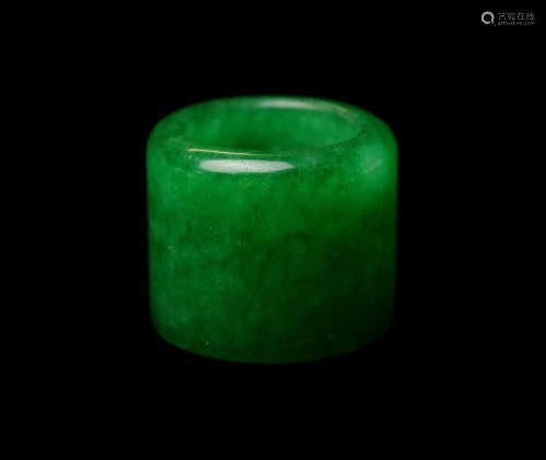 A Chinese Manchurian Style Jade Thumb Ring