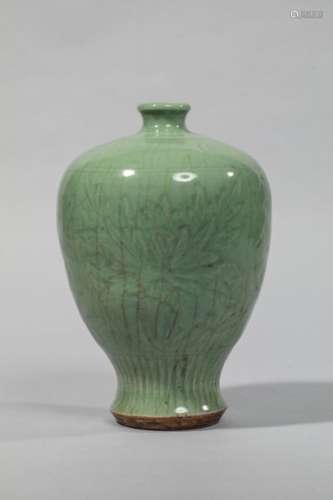 Vase Meïping en épaisse porcelaine du longquan déc...