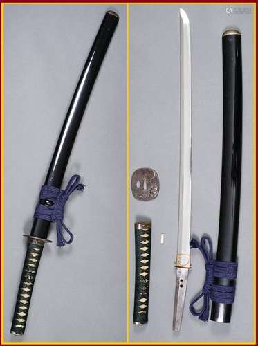 SABRE DE SAMOURAI, PROBABLE KOTO WAKIZASHI O SURIA...