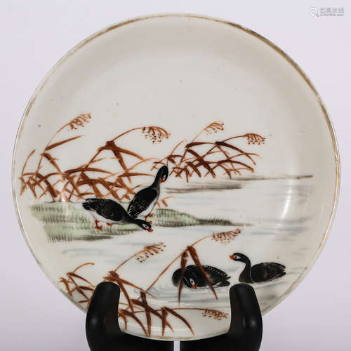 CHINESE PAINTED PORCELAIN PLATE