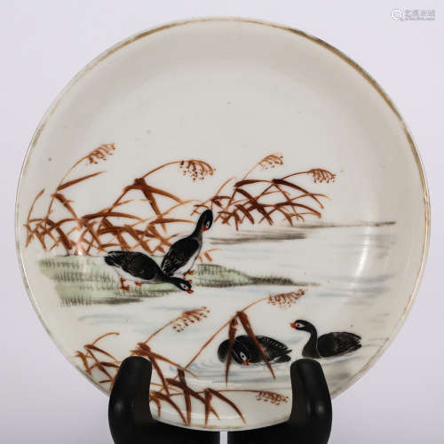 CHINESE PAINTED PORCELAIN PLATE