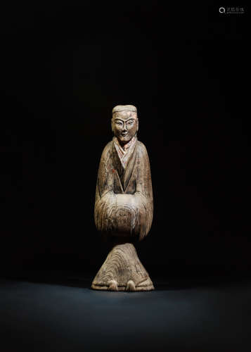 CHINESE WOOD CARVED FIGURINE