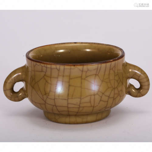 CHINESE CRACKLE GLAZED PORCELAIN CENSER