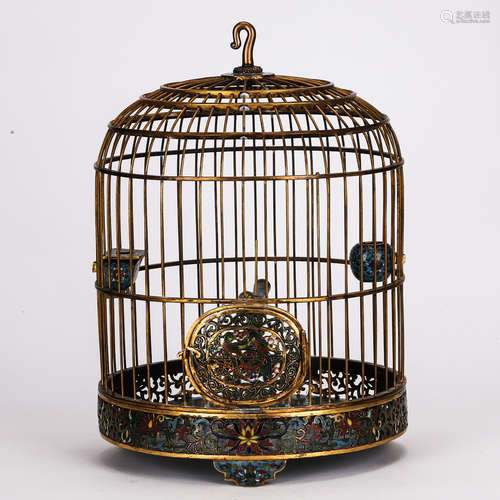 CHINESE CLOISONNE BIRD CAGE