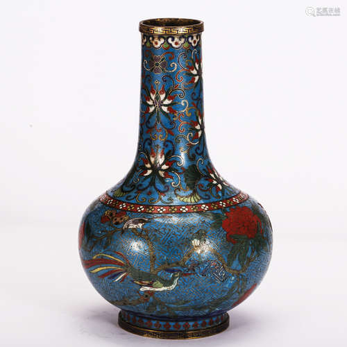 CHINESE CLOISONNE BOTTLE VASE