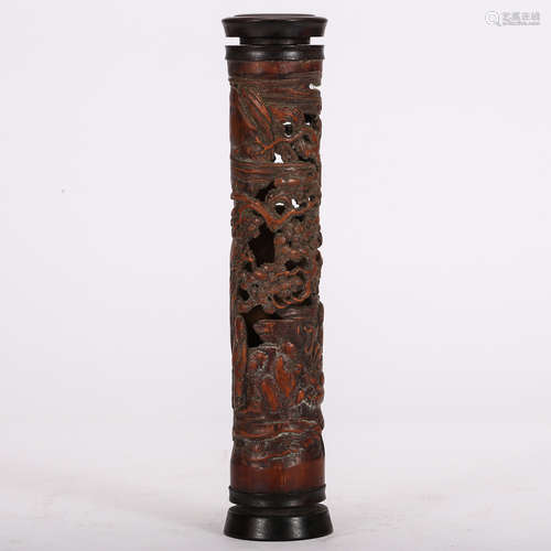 CHINESE BAMBOO CARVED INCENSE HOLDER