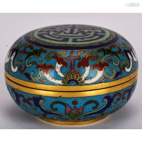 CHINESE CLOISONNE COVER BOX