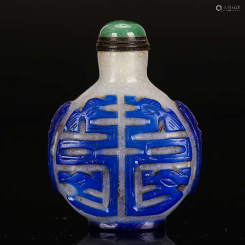 CHINESE PEKING GLASS SNUFF BOTTLE