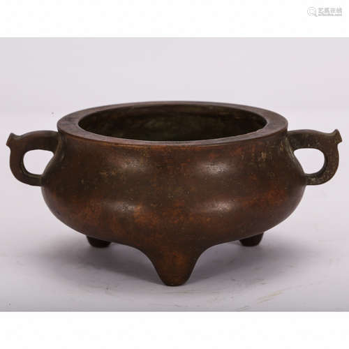 CHINESE BRONZE TRIPOD CENSER