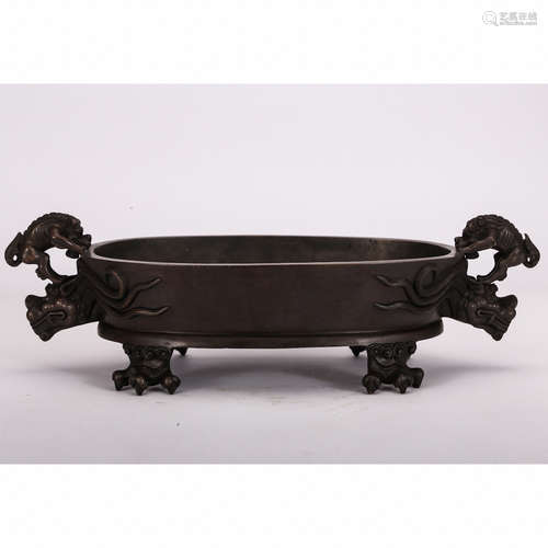 CHINESE BRONZE FOOLION CENSER