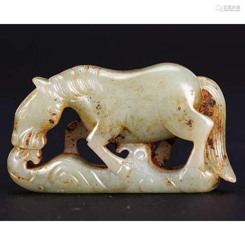 CHINESE JADE CARVED HORSE