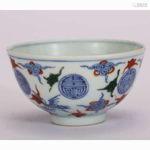 CHINESE BLUE AND WHITE PORCELAIN BOWL