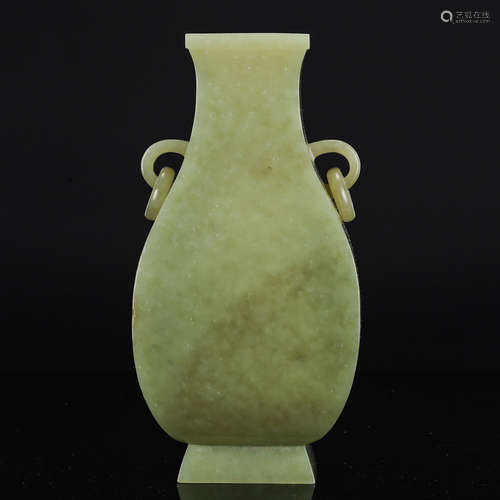 CHINESE YELLOW JADE VASE