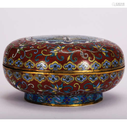 CHINESE CLOISONNE COVER BOX