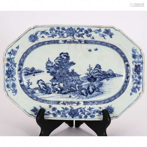 CHINESE BLUE WHITE PORCELAIN DINNER PLATE