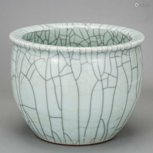 CHINESE CRACKLE GLAZED PLANTER POT