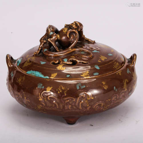 CHINESE PORCELAIN CHILength TRIPOD CENSER