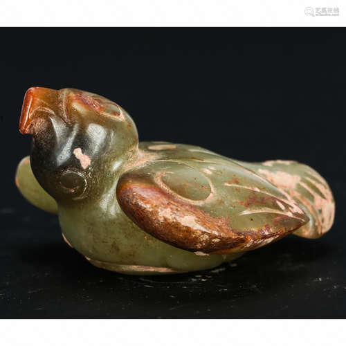 CHINESE ARCHAIC JADE BIRD