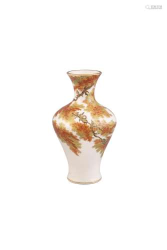 A FINE SATSUMA VASE BY Yabu Meizan (1853-1934), Meiji Period, of compressed 'meiping' design with