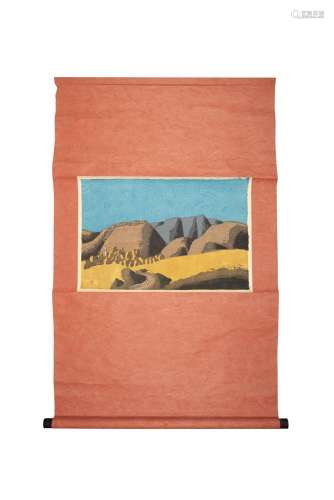UMETARO AZECHI (1902 -1999)Mount NikkoWoodblock, 30 x 47cm With seal mark