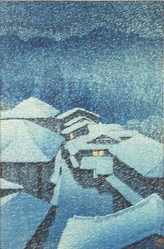 HASUI KAWASE 川瀬巴水（1883-1957）Shiohara, Hatashita , 1935Coloured woodblock print, 36x24cm